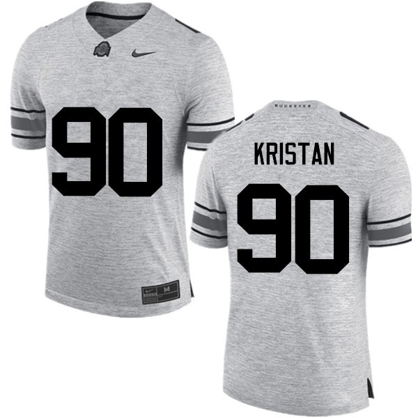 Ohio State Buckeyes #90 Bryan Kristan Men Official Jersey Gray OSU35130